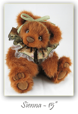 Sienna-hand crafted 15 inch plush synthetic artist bear