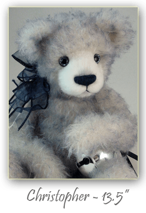 Christopher-hand crafted 13½ inch mohair artist bear with inset muzzle