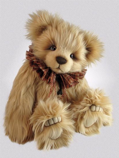 Jonas-hand crafted plush synthetic artist bear