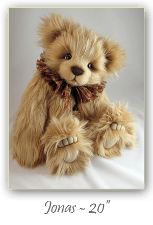 Jonas-hand crafted 20 inch plush synthetic artist bear