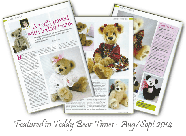 Featured in Teddy Bear Times magazine-Aug/Sept 2014