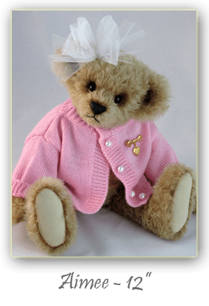 Aimee-hand crafted 12 inch mohair artist bear